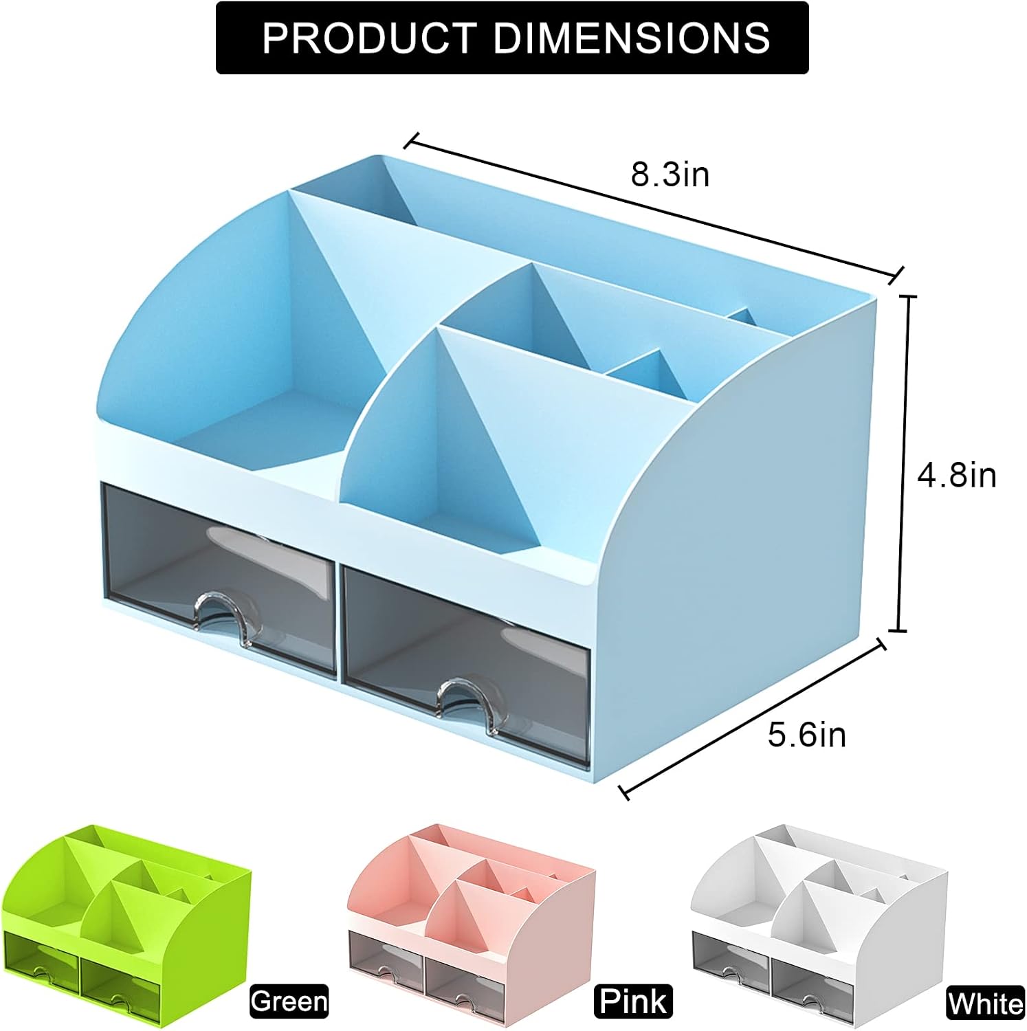 Detalle 2 de COMFYROOM Desktop organizer Desk Organizer with 6 Compartments and 2 Drawers