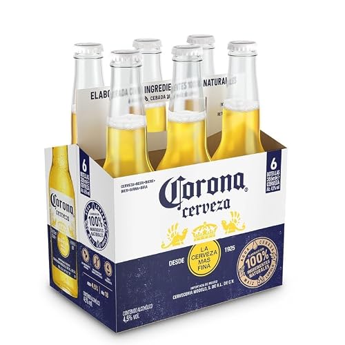 Detalle de Corona Cerveza – Pack 4x6 botellas de 33 cl. Lager ligera y refrescante