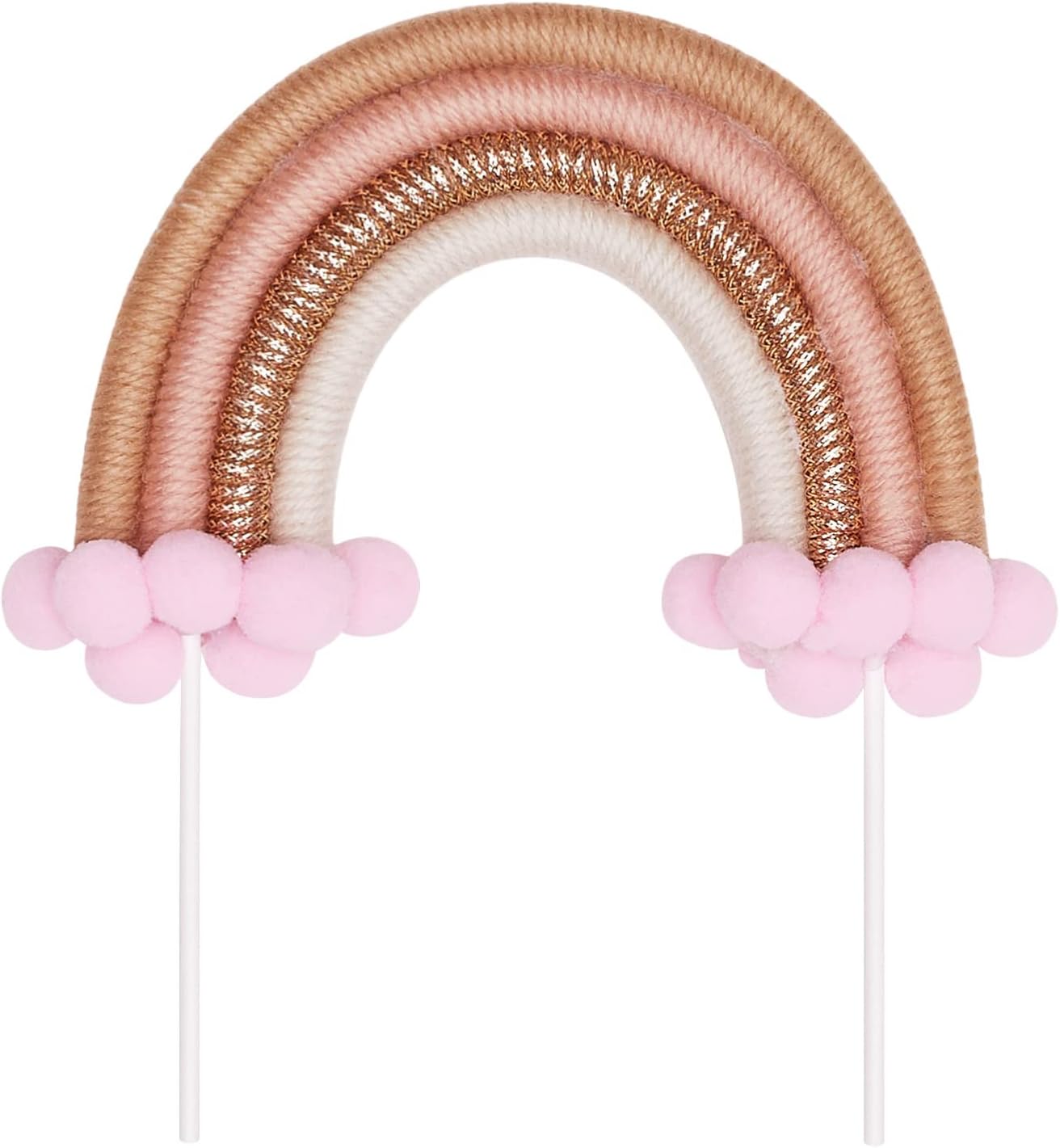 Thumbnail 5 de The Baked Studio Boho Braided Rainbow and Cloud Cake Topper (Pastel Blues)