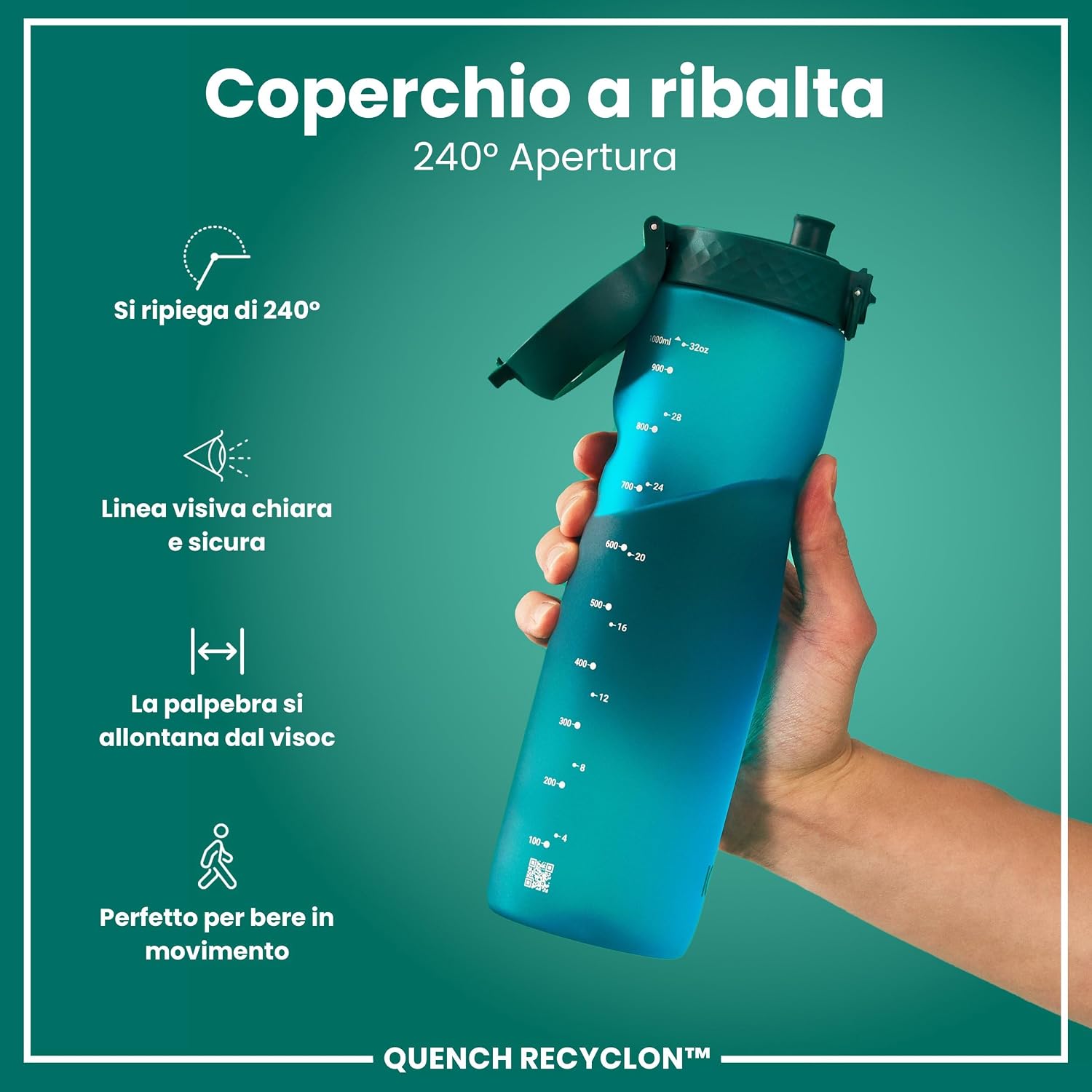 Detalle 2 de Ion8 Quench 1L borraccia a prova perdite 🥤