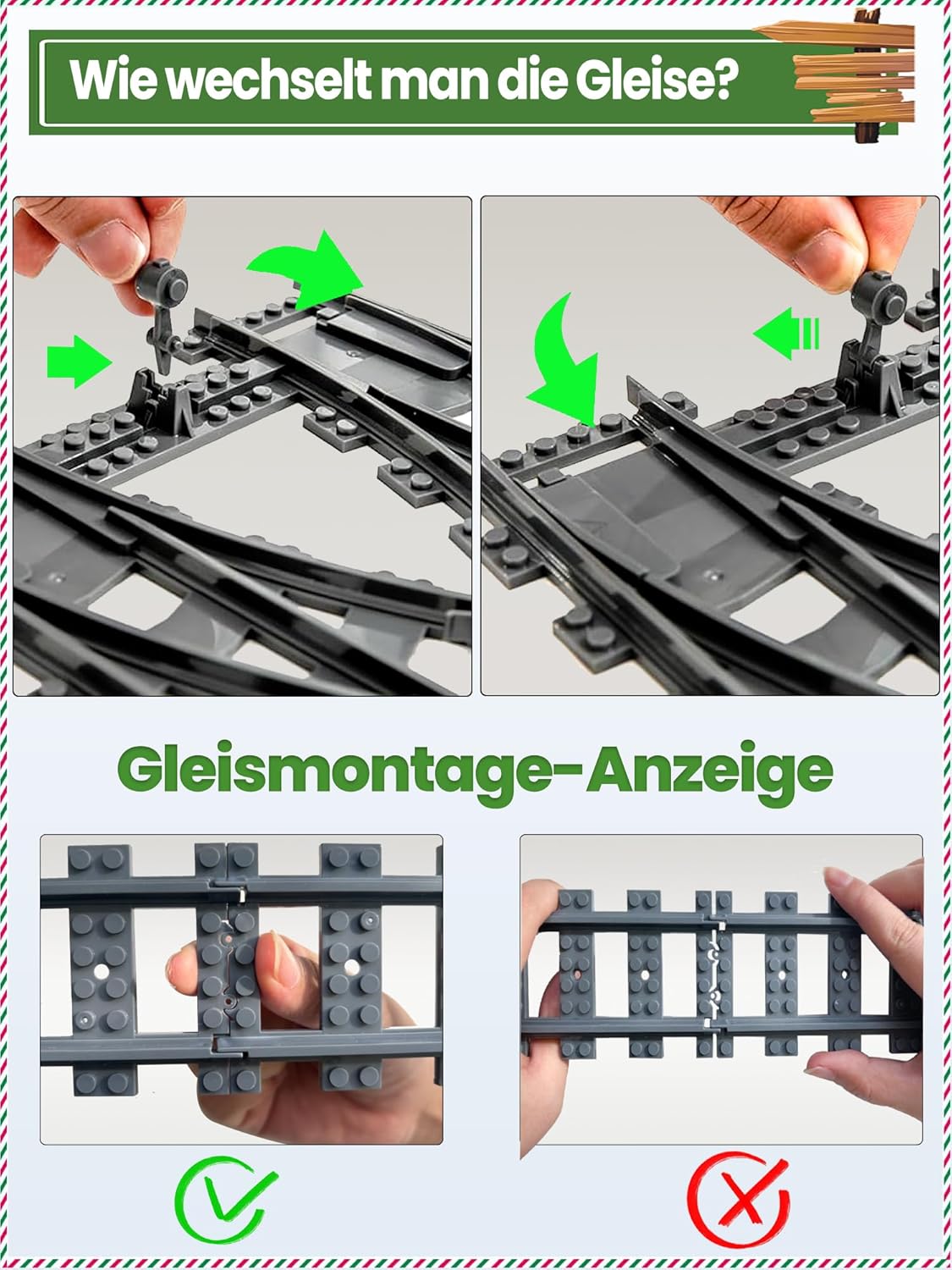 Thumbnail 4 de Hapoyxm City Eisenbahn Schienen-Set 54-teilig
