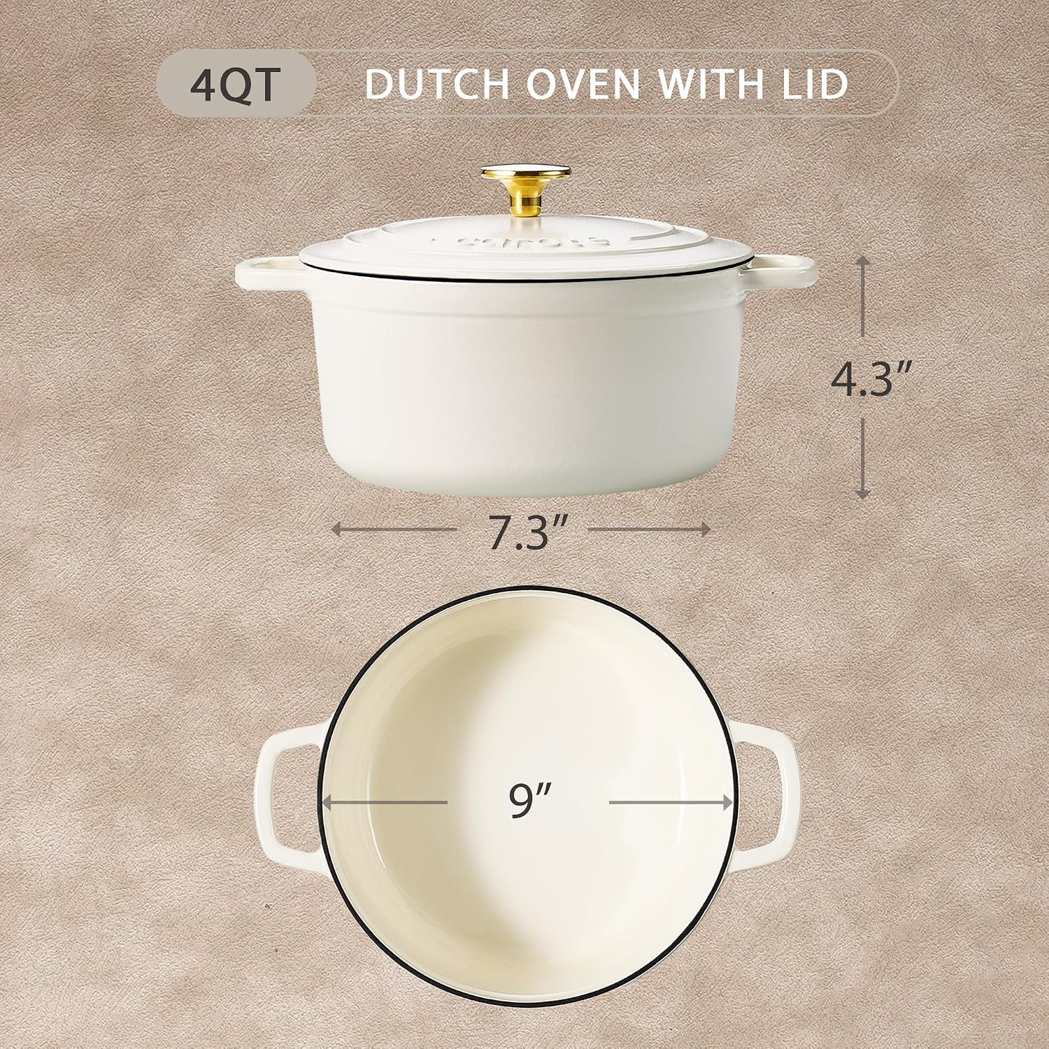 Detalle 2 de CAROTE 4 QT Dutch Oven ๐ฒ
