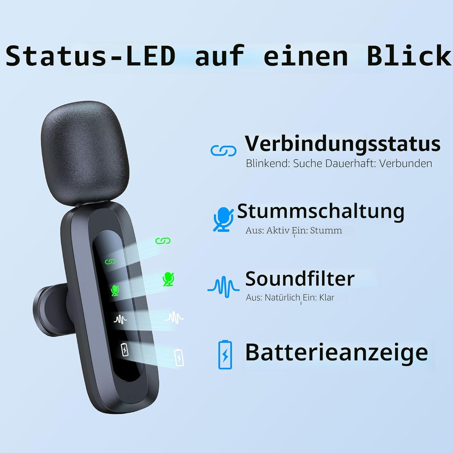 Thumbnail 5 de UEWPV Mikrofon fürs iPhone mit 20 m