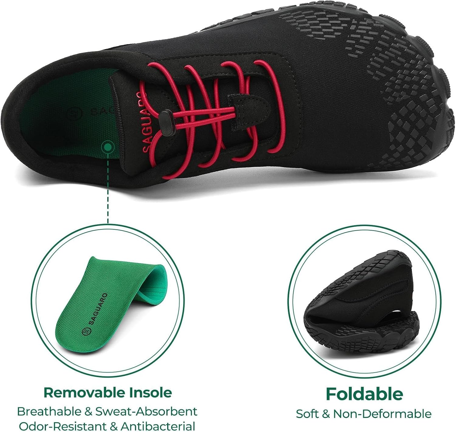 Thumbnail 3 de SAGUARO Uomo Donna Scarpe Barefoot – Scarpa Minimalista da Palestra, Punta Larga e Suola a Goccia Zero (Gr. 35–48)