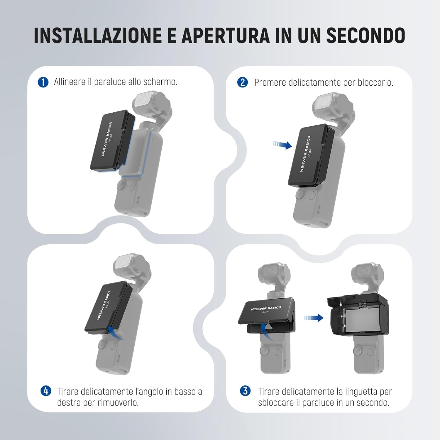 Thumbnail 4 de NEEWER AC154 parasole antiriflesso pieghevole a 3 lati per DJI Osmo Pocket 3