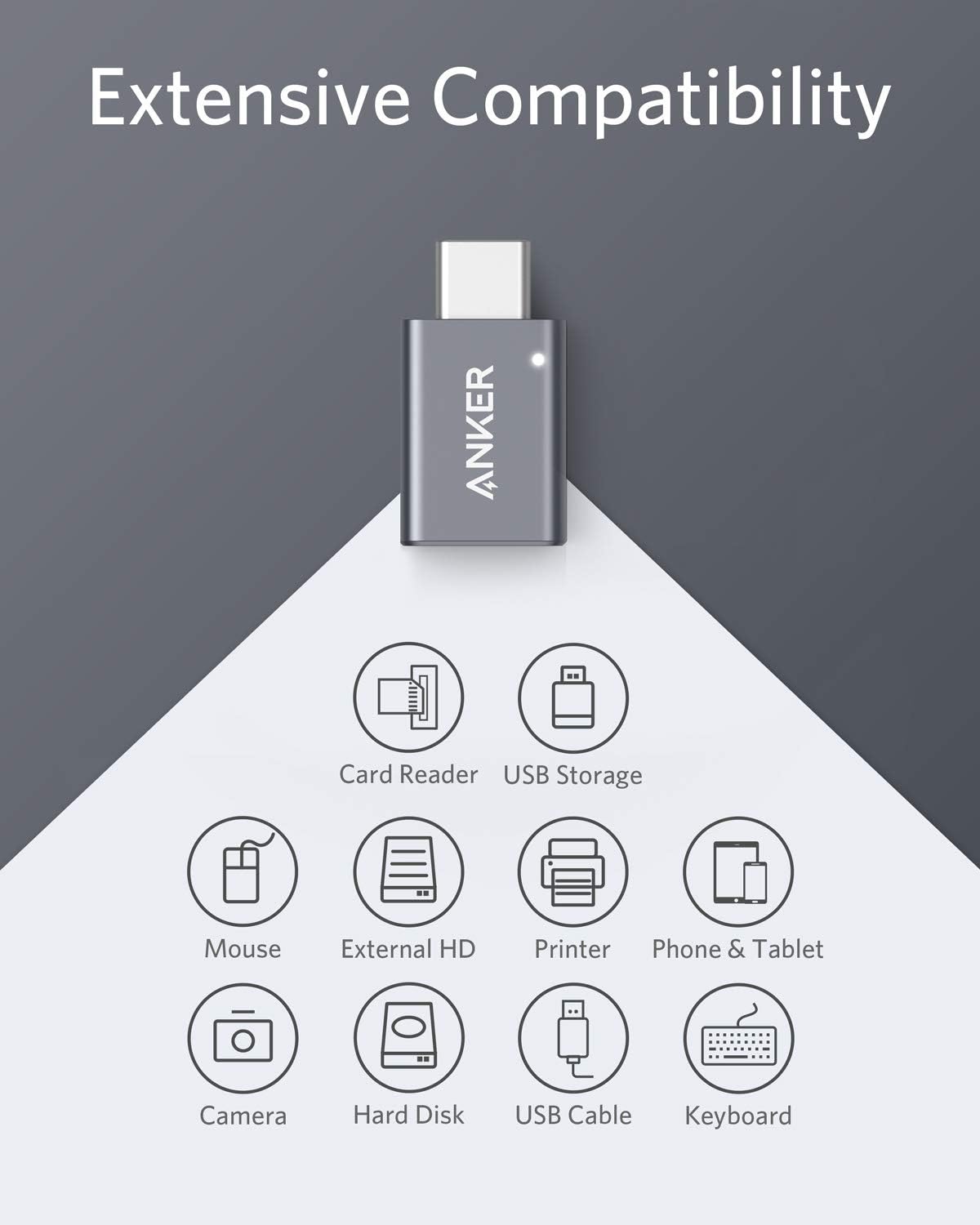 Thumbnail 3 de Anker USB-C to USB-A Adapter (2 Pack): Slim, Durable USB 3.0 Female Expansion