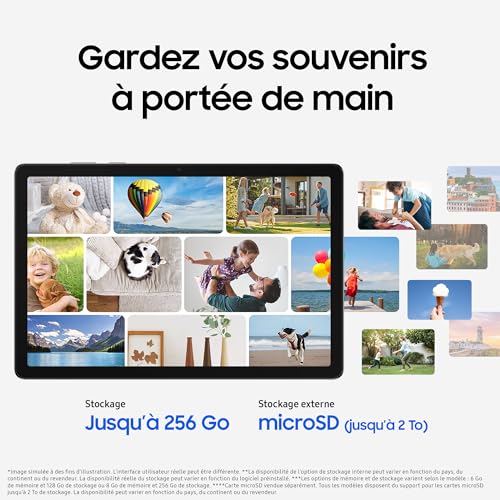 Detalle de Samsung Galaxy Tab A11+ WiFi 11" 128Go – tablette Android IA, 90 Hz, 6 Go RAM, Dolby Atmos