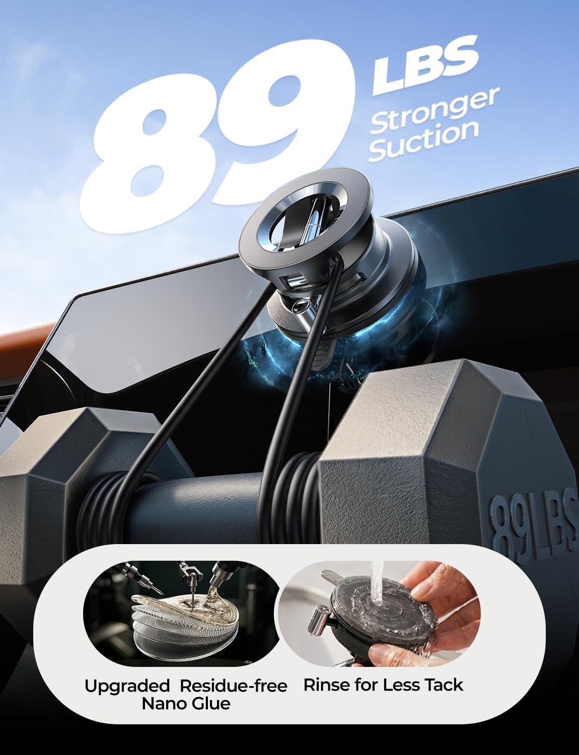 Detalle 2 de LISEN Magsafe Car Mount for iPhone 17 Pro Max