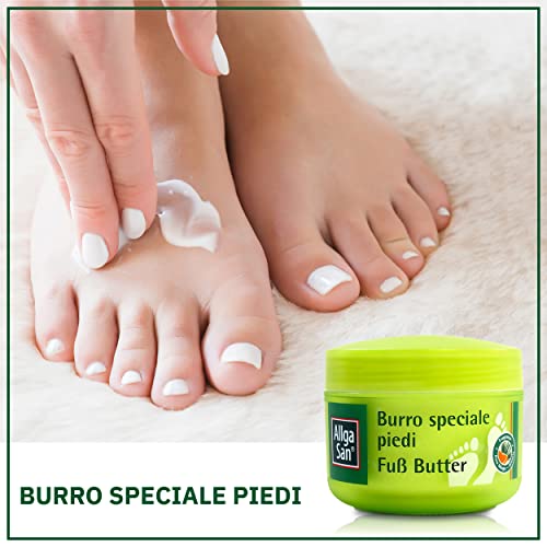 Detalle de Allga San Burro Speciale Piedi 200 ml: crema per piedi secchi e screpolati con burro di karité e cacao
