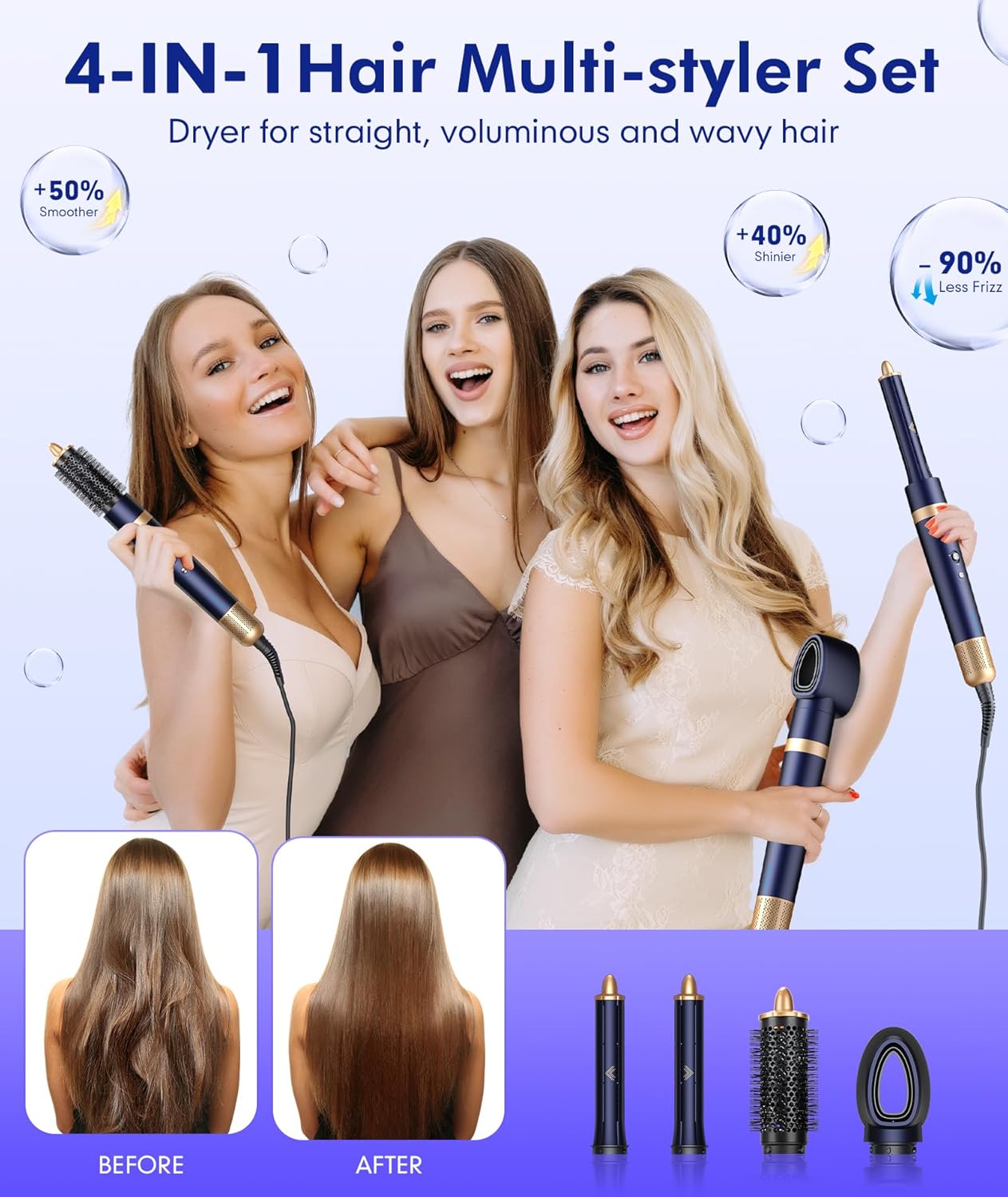 Thumbnail 4 de 4-in-1 Airstyler Hairstyler with Auto-Wrap Curling Iron and Blow-Dry Brush 💇♀