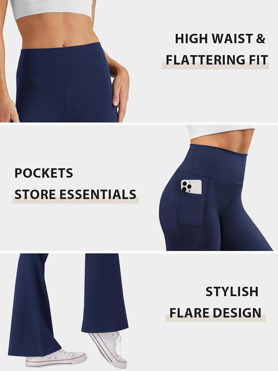 Thumbnail 5 de Glacspyg Damen Yogahose mit Taschen – High Waist Bootcut & Jogginghose für Freizeit und Sport