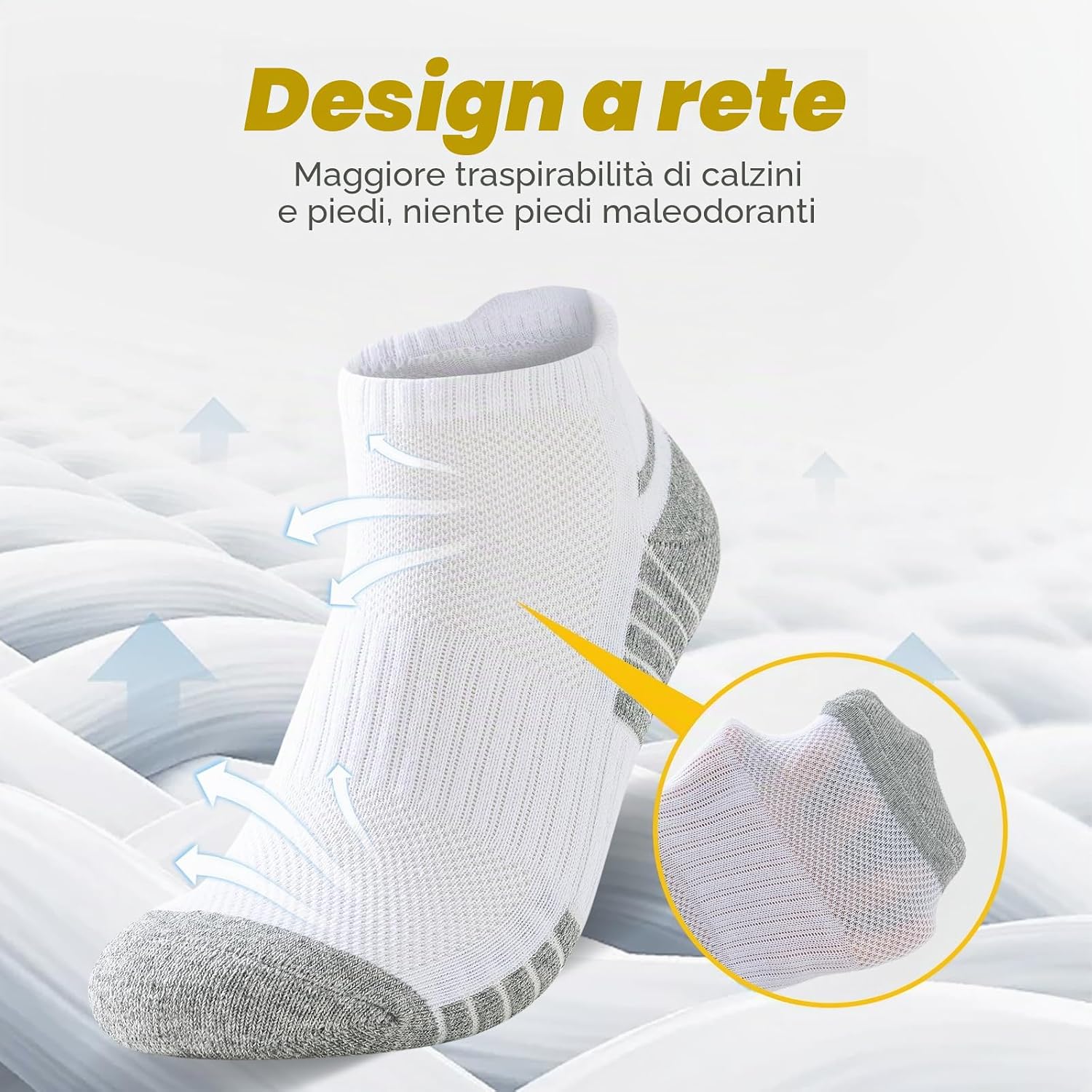 Detalle 2 de SockWaddles Calze Uomo Corte 6 paia