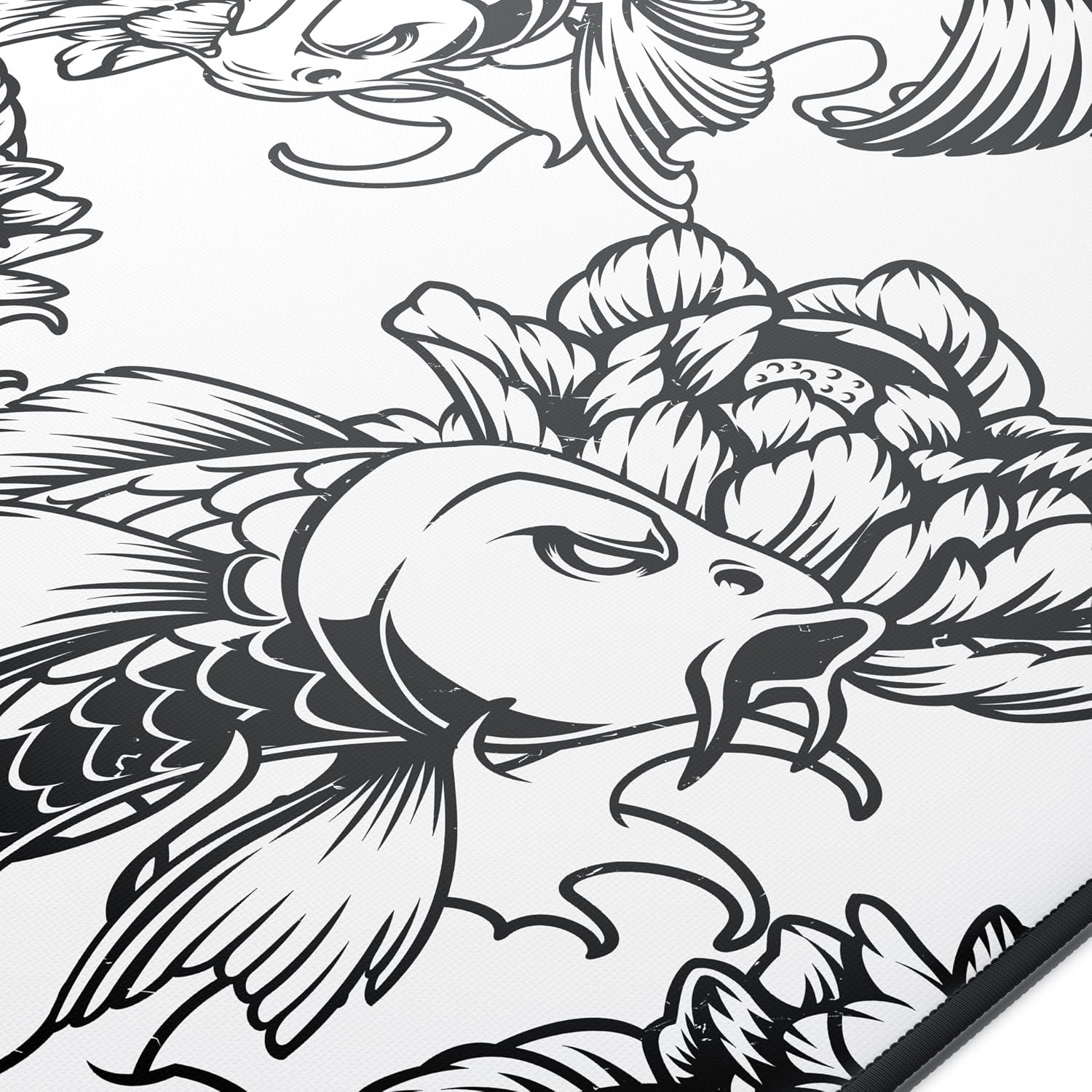 Detalle de TITANWOLF Koi Tattoo 2 XXL Speed Gaming Mouse Mat (900 x 400 x 3mm)
