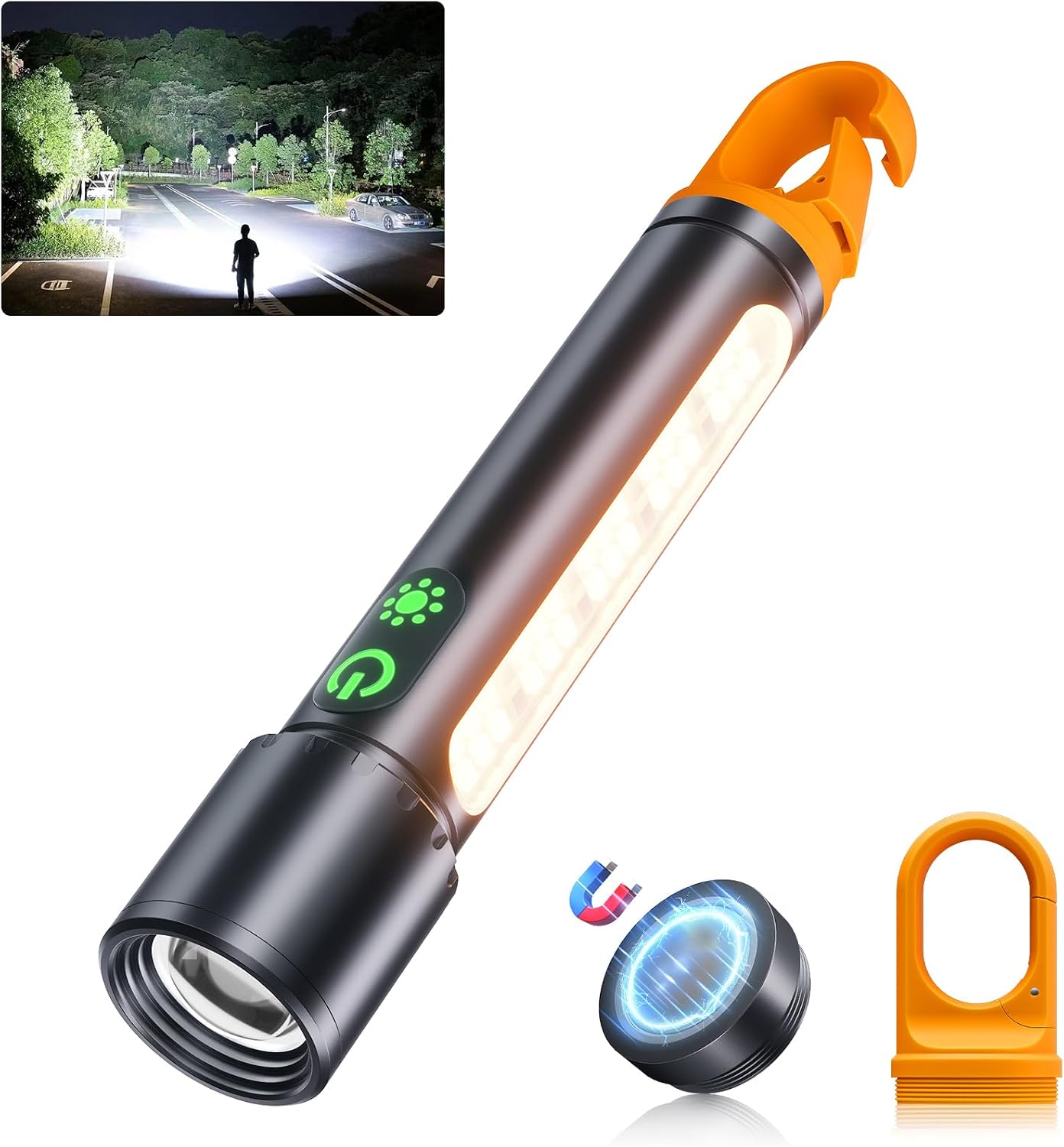 Detalle de ET Magnetic Rechargeable Torch LED Super Bright 1000000 Lumens 🔦