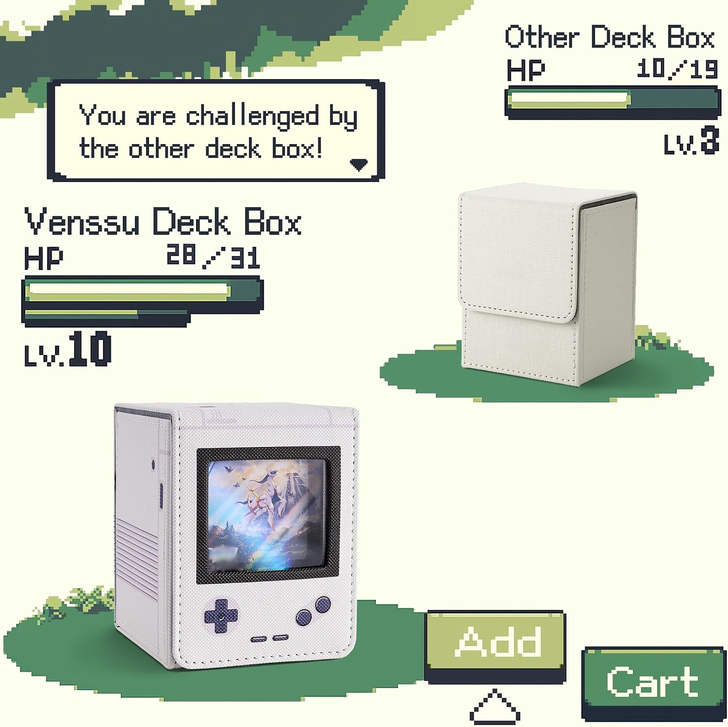 Detalle de Retro Gaming Console Appearance MTG Deck Box with Commander Display (PU Leather, Magnetic) – Fits 120 Single-Sleeved Cards