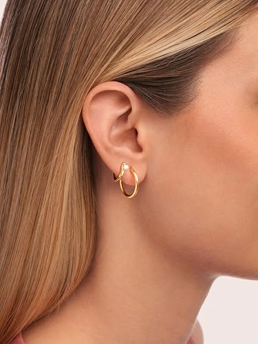 Detalle 2 de SINGULARU Pendiente Suelto Perla y Spark 6,5 mm 💎
