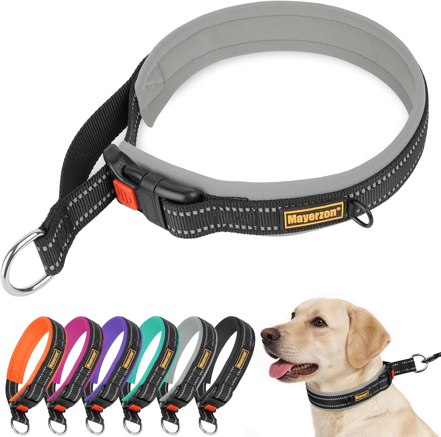 Detalle de Mayerzon Martingale Dog Collar, 1.5-Inch Wide
