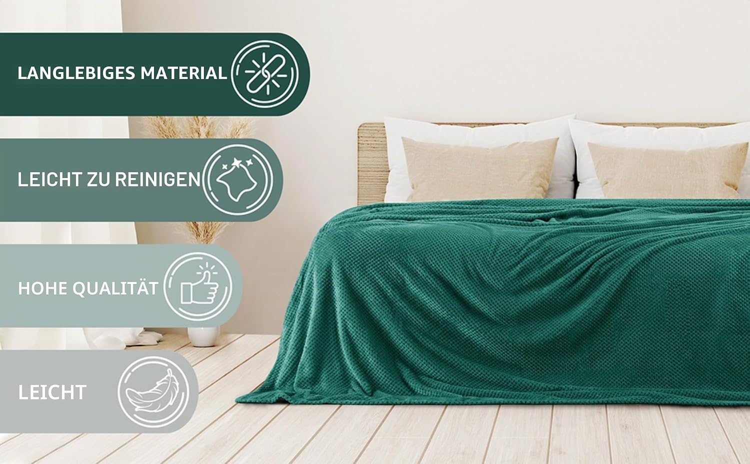 Thumbnail 6 de DecoKing RESTILO Kuscheldecke 70x150 cm – Microfaser, grau anthrazit