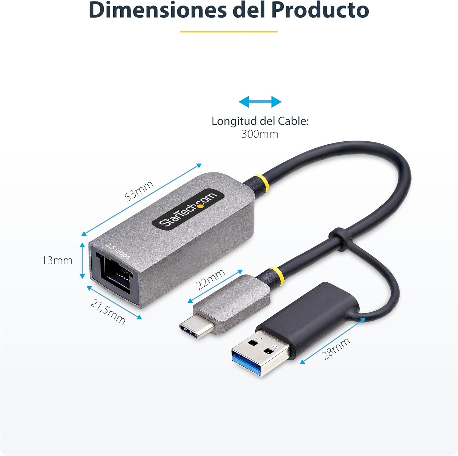 Thumbnail 5 de StarTech.com Adaptador Ethernet USB-C a RJ45 con USB 3.1 🌐