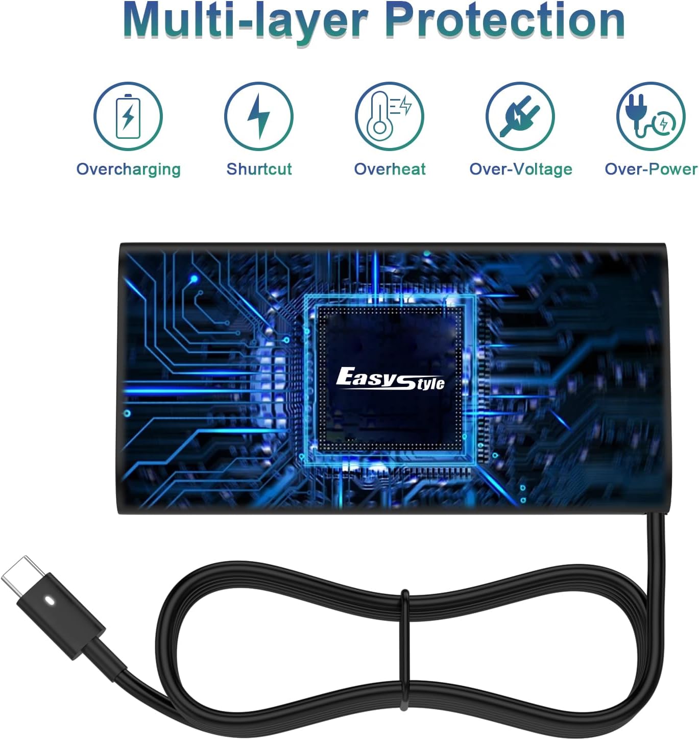 Thumbnail 3 de Replacement 130W Dell USB-C Laptop Charger (Slim) — USB-C AC Adapter for Precision, Latitude, XPS & Select Inspiron Models