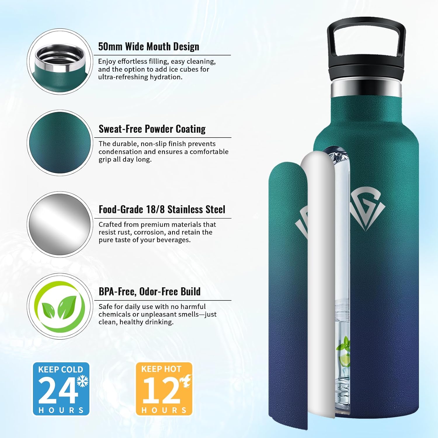 Detalle 2 de JAPORIA Botella Acero Inoxidable 500ml