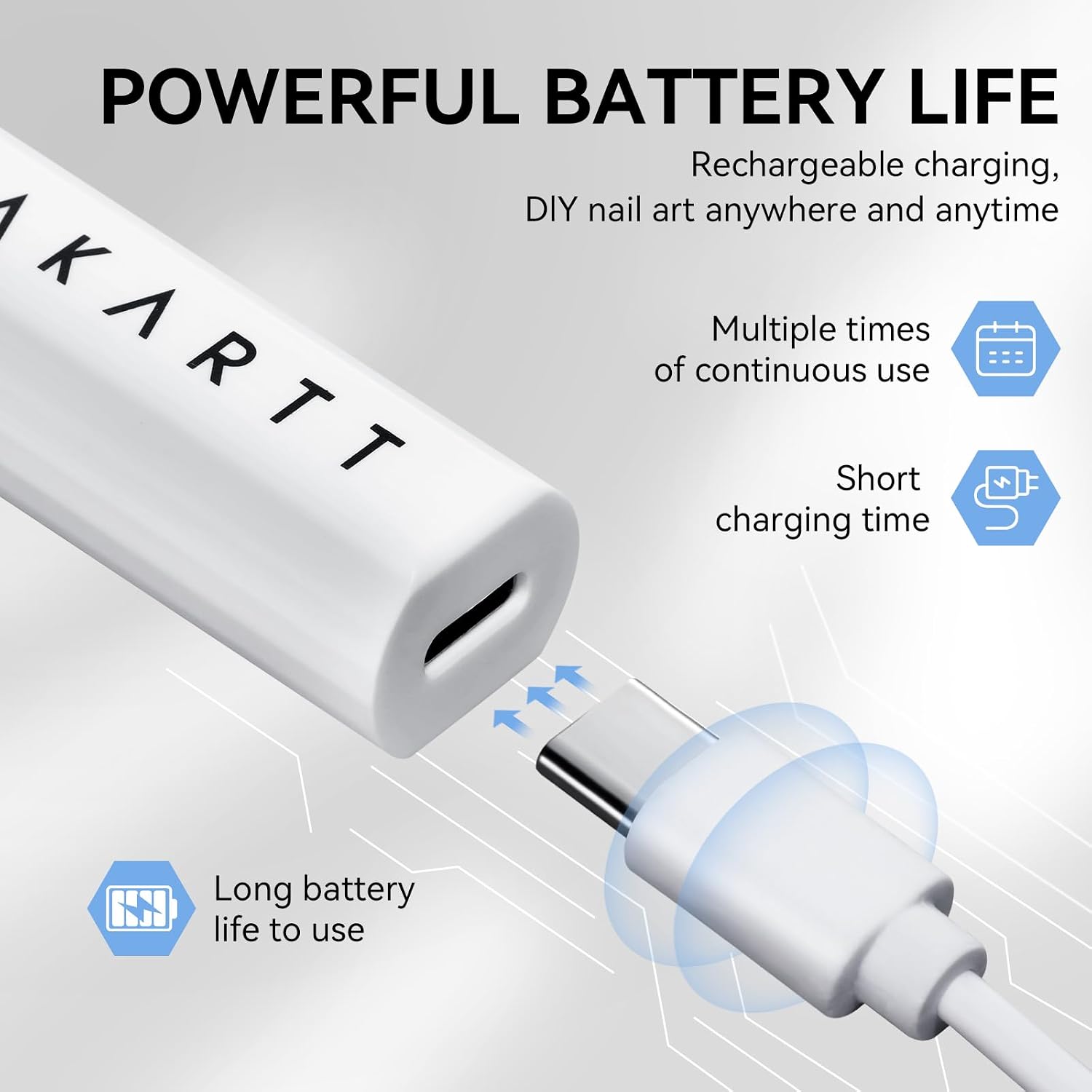 Detalle de Makartt UV Lamps for Gel Nails – Portable Handheld Mini UV Nail Lamp with LCD, 2 Timers and USB Rechargeable