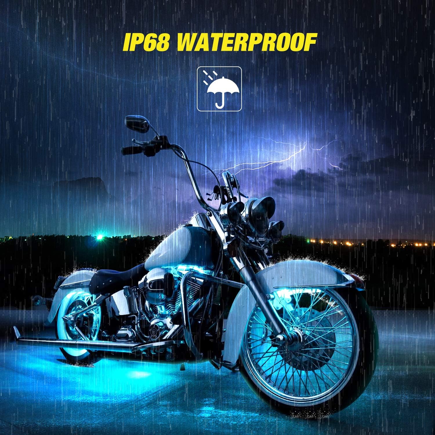 Thumbnail 6 de Nilight TL-42 Motorcycle RGB LED Light Kit 8PCS