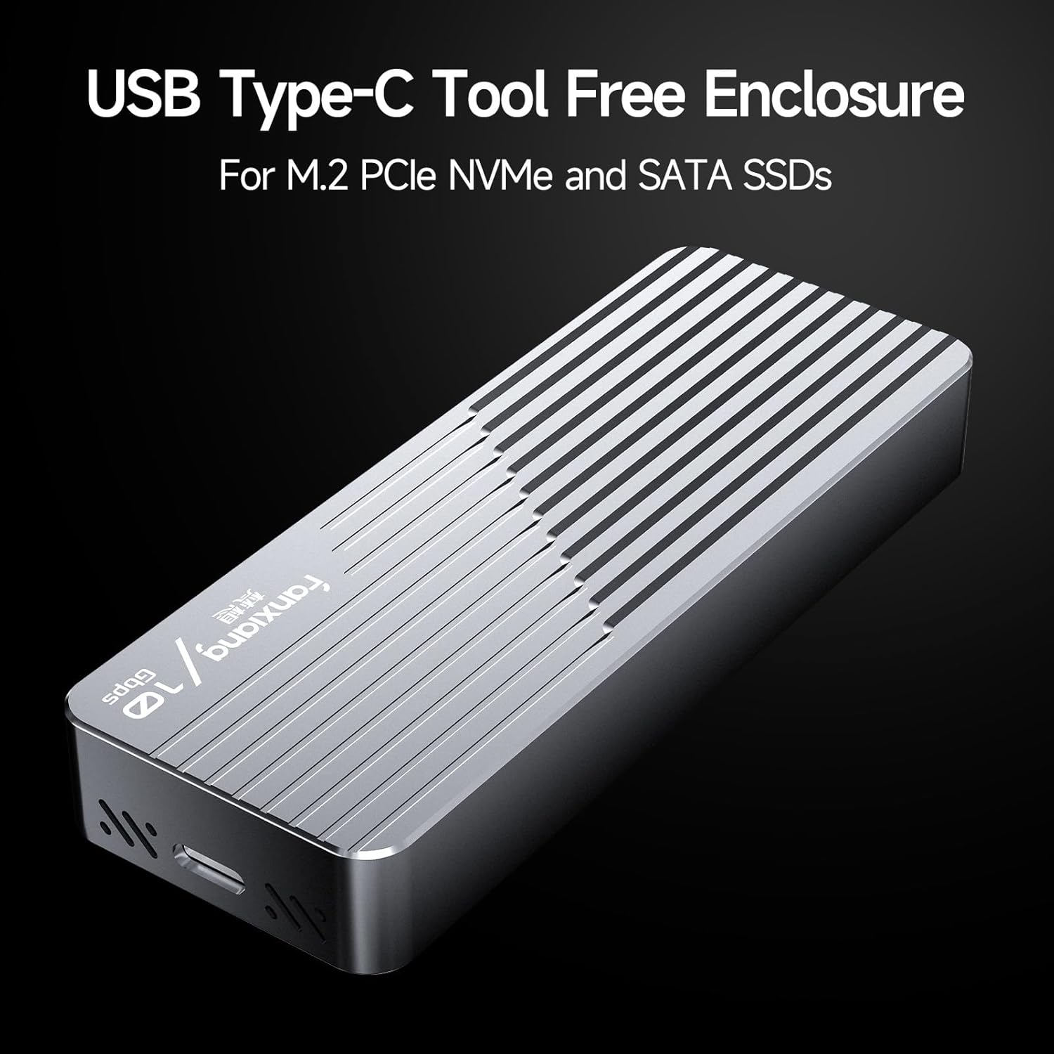 Thumbnail 1 de fanxiang MD85 M.2 NVMe Gehäuse mit Kühlung – USB 3.2 Gen2, M/B+M Key, 2230/2242/2280, bis 4 TB