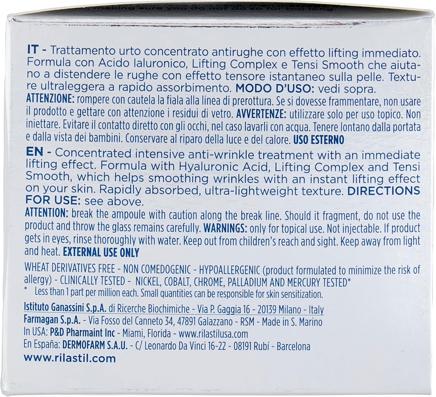Thumbnail 5 de Rilastil Hydrotenseur Fiale Antirughe Liftanti Liftanti in siero concentrato, effetto lifting e assorbimento rapido (7x1 ml)