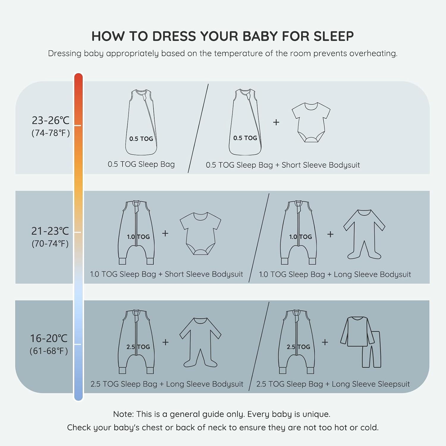 Detalle de Mosebears 1.0 TOG Cotton Baby Sleeping Bag (65–110 cm) – Unisex Spring & Autumn Sleep Sack
