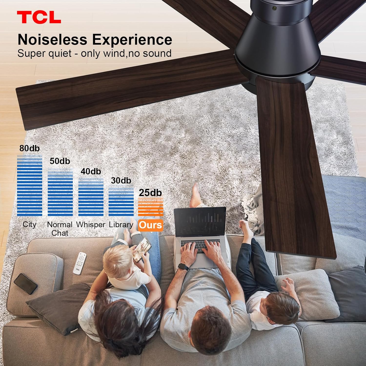 Thumbnail 4 de TCL 52" Ceiling Fan with Lights โ 6 Speeds ๐