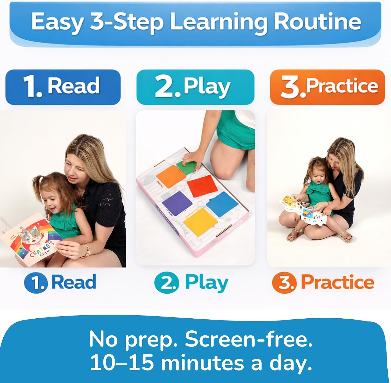 Detalle de TOYVENTIVE Smart Toddler Box: books, flash cards, and puzzles for ages 1+ to 3+