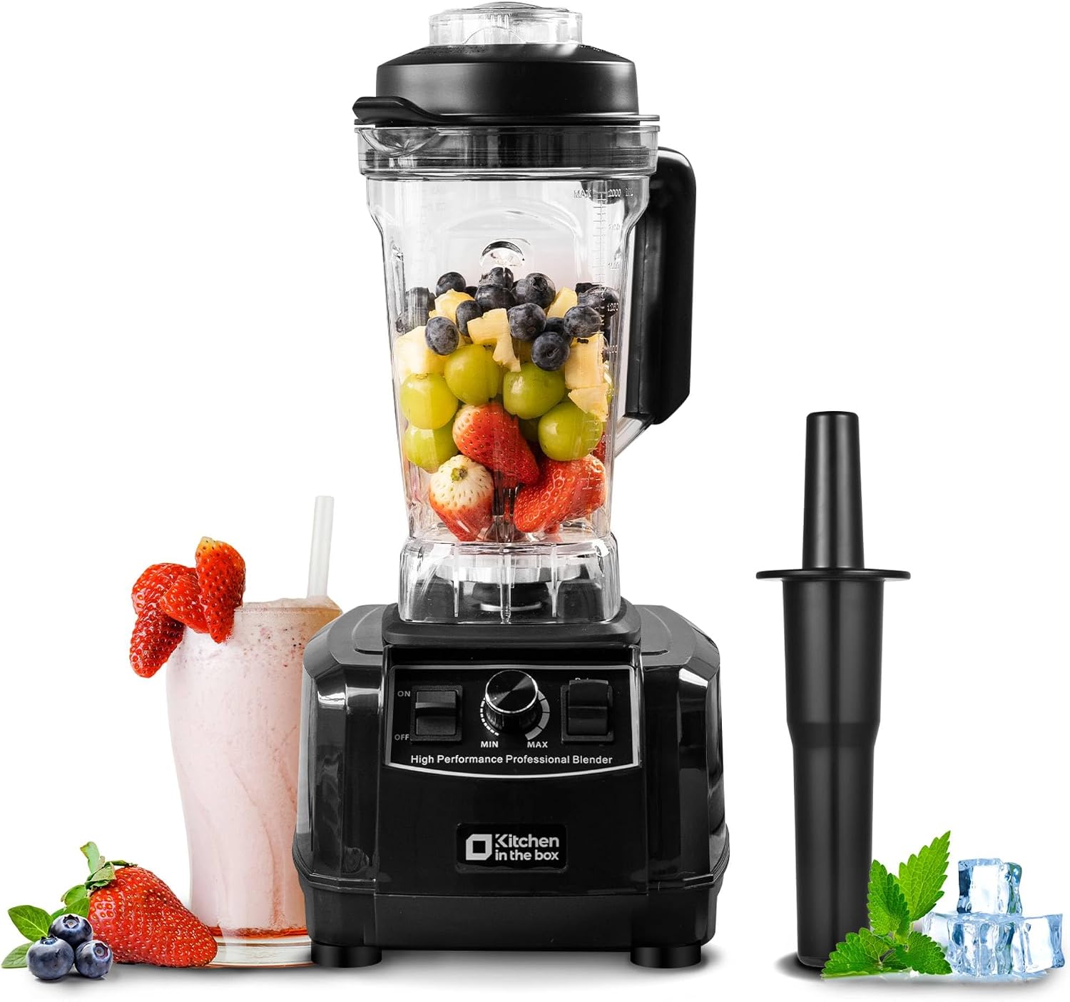Thumbnail 6 de Kitchen in the box High Performance Jug Blender, 2L Large Capacity with 1500W — 8‑Leaf 3D Blades