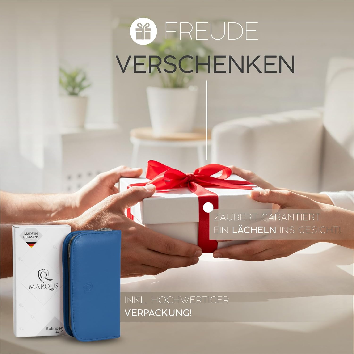 Detalle de Maniküre-Set Solingen aus glanzvernickeltem poliertem Stahl im Kunst-Leder Etui (6-teilig)