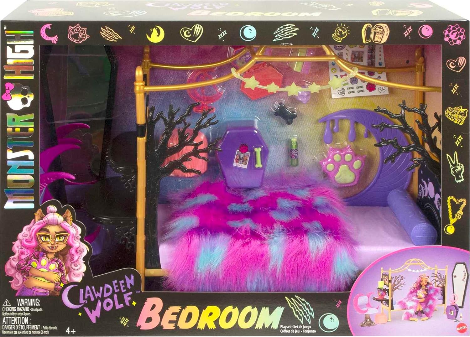 Thumbnail 6 de Monster High Clawdeen Wolf Habitación de Juego 🧛♀
