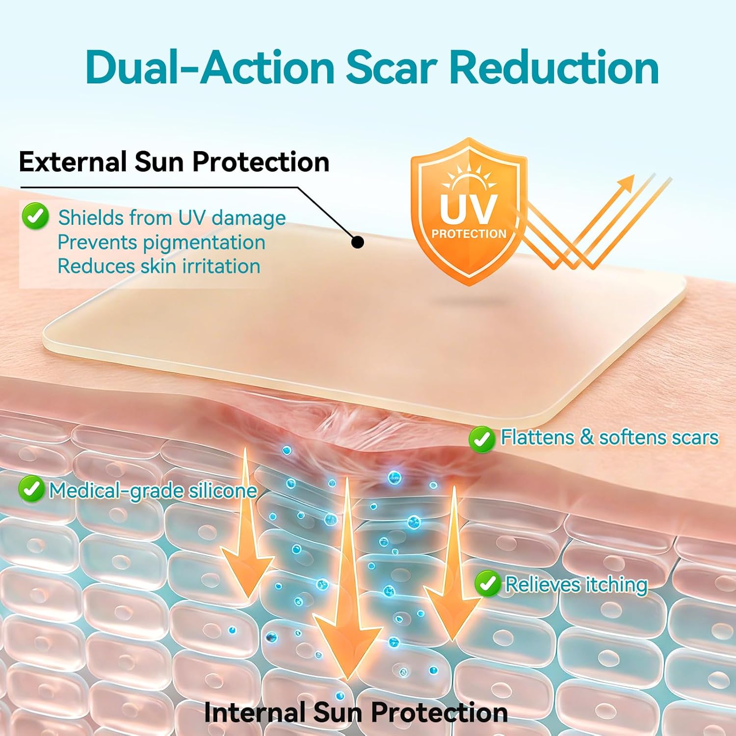 Thumbnail 3 de Dimora UPF50+ Silicone Scar Sheets with UV Protection: Softens, Flattens, and Fades Scars