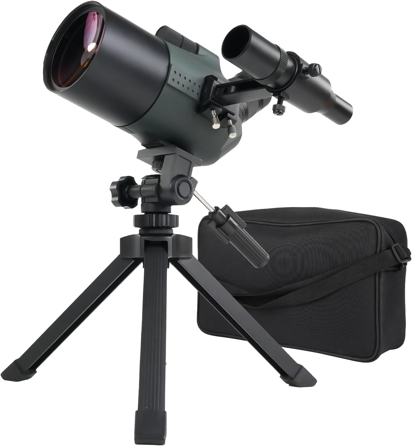 SvBony SV41Pro Mini Télescope d’observation Maksutov-Coudé 28-84×80 mm avec oculaire FMC amovible 3,2 cm, viseur SV182 et adaptateur tir à l’arc