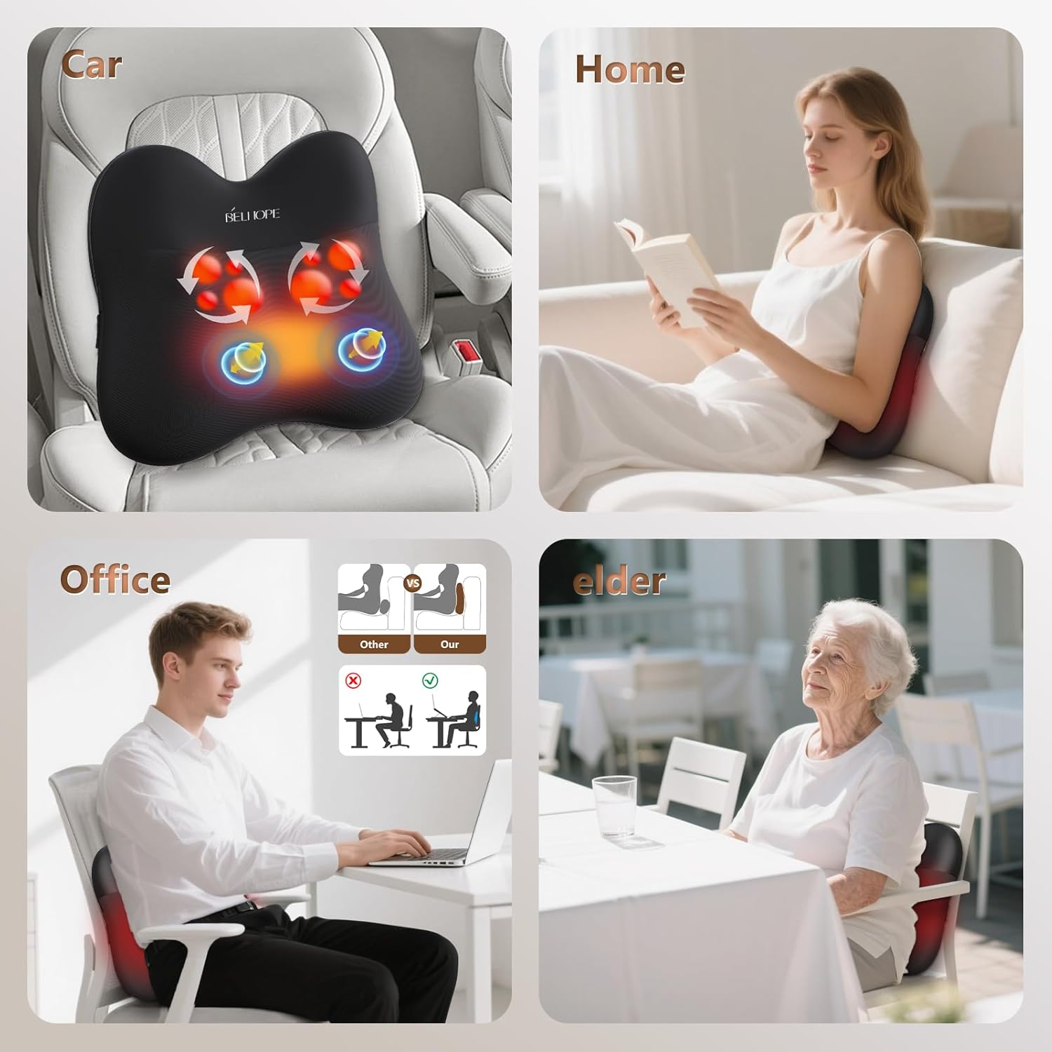 Thumbnail 6 de Back Massager with Heat 3000mAh cordless