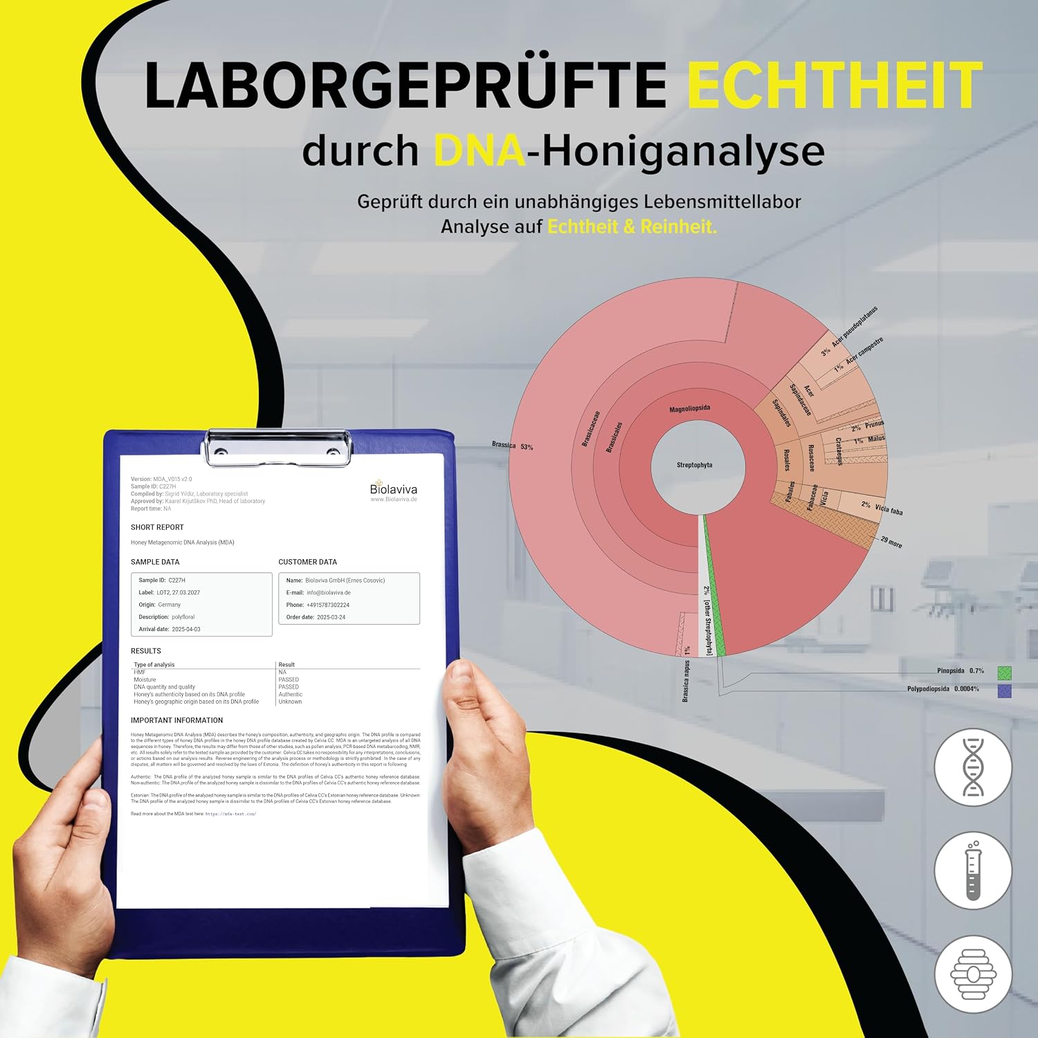 Detalle 2 de BIOLAVIVA BIO Honig mit Schwarzkümmel 250 g 🍯