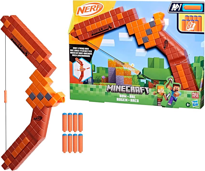 Thumbnail 1 de Hasbro Nerf Minecraft Arco lanzadardos 8 dardos