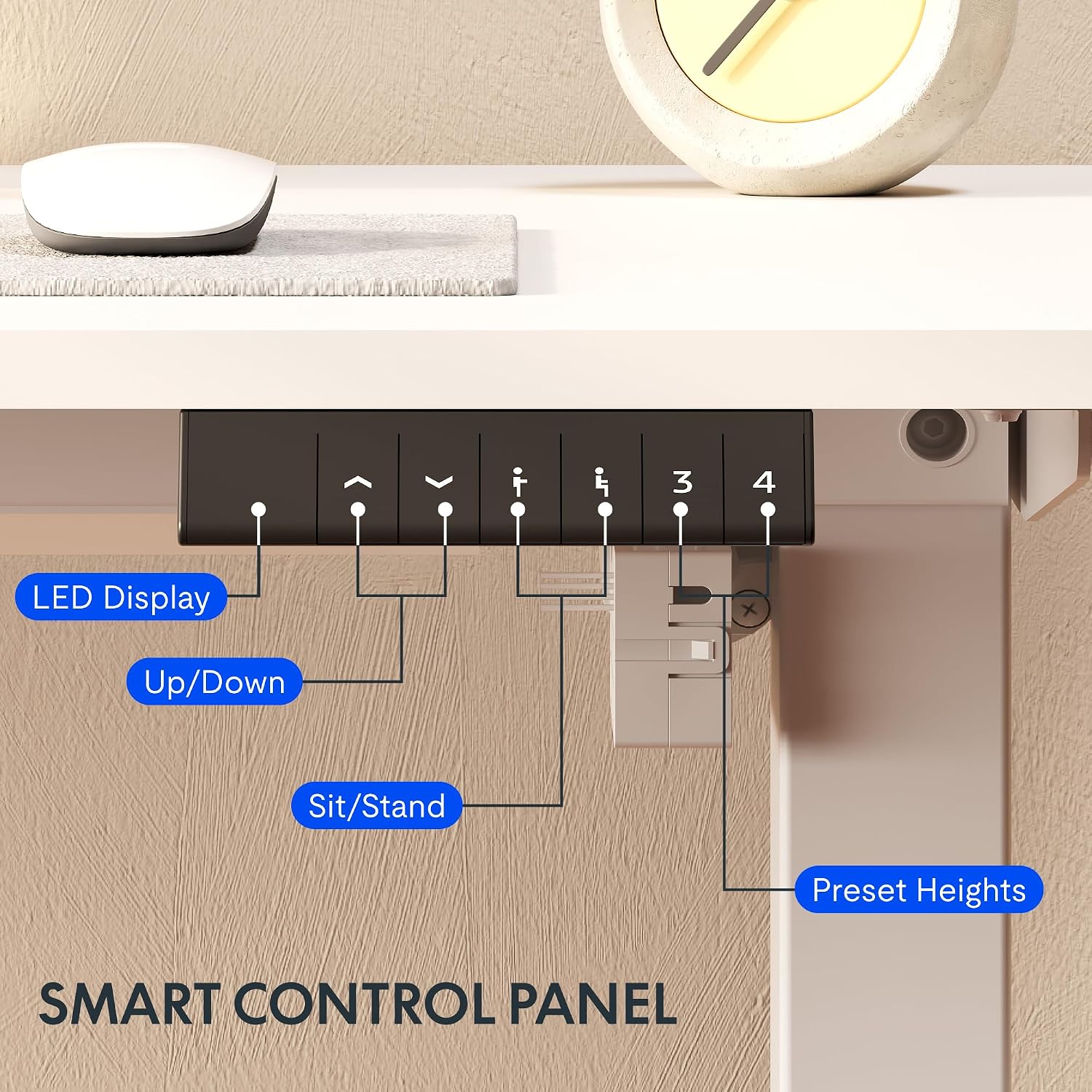Detalle 2 de FLEXISPOT Escritorio Elevable Eléctrico con Ganchos y Memoria 🖥