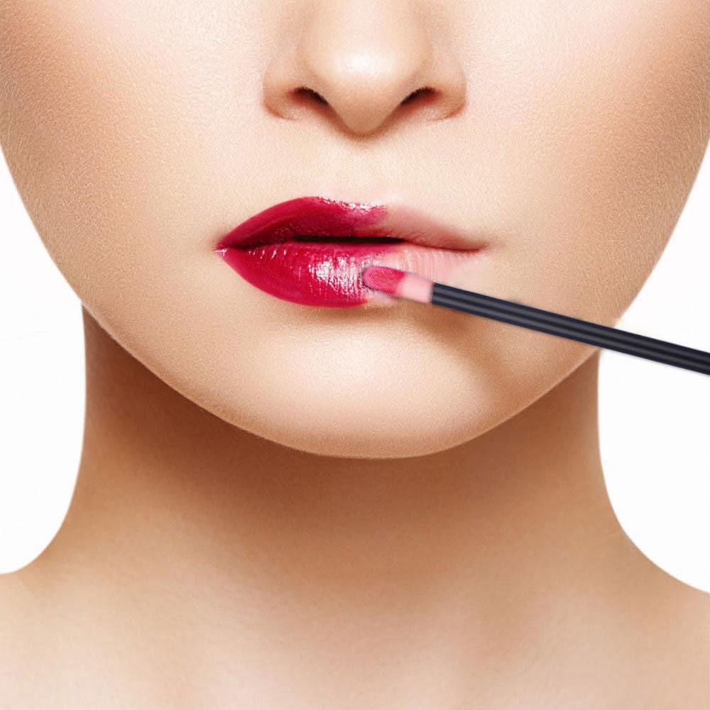 Detalle 2 de BTYMS lip brush-200 Disposable Lip Applicators, 200 Count, Black