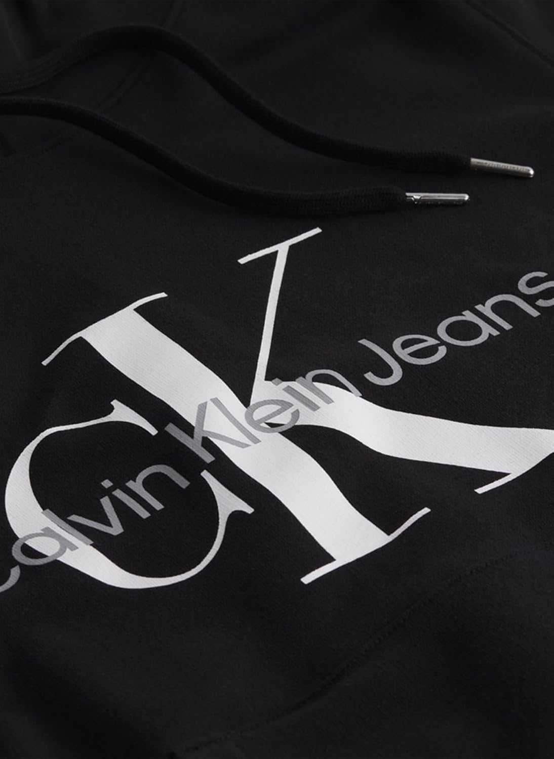 Thumbnail 2 de Calvin Klein Jeans Core Monologo Hoodie J30J320934, Black, 100% Cotton, XL