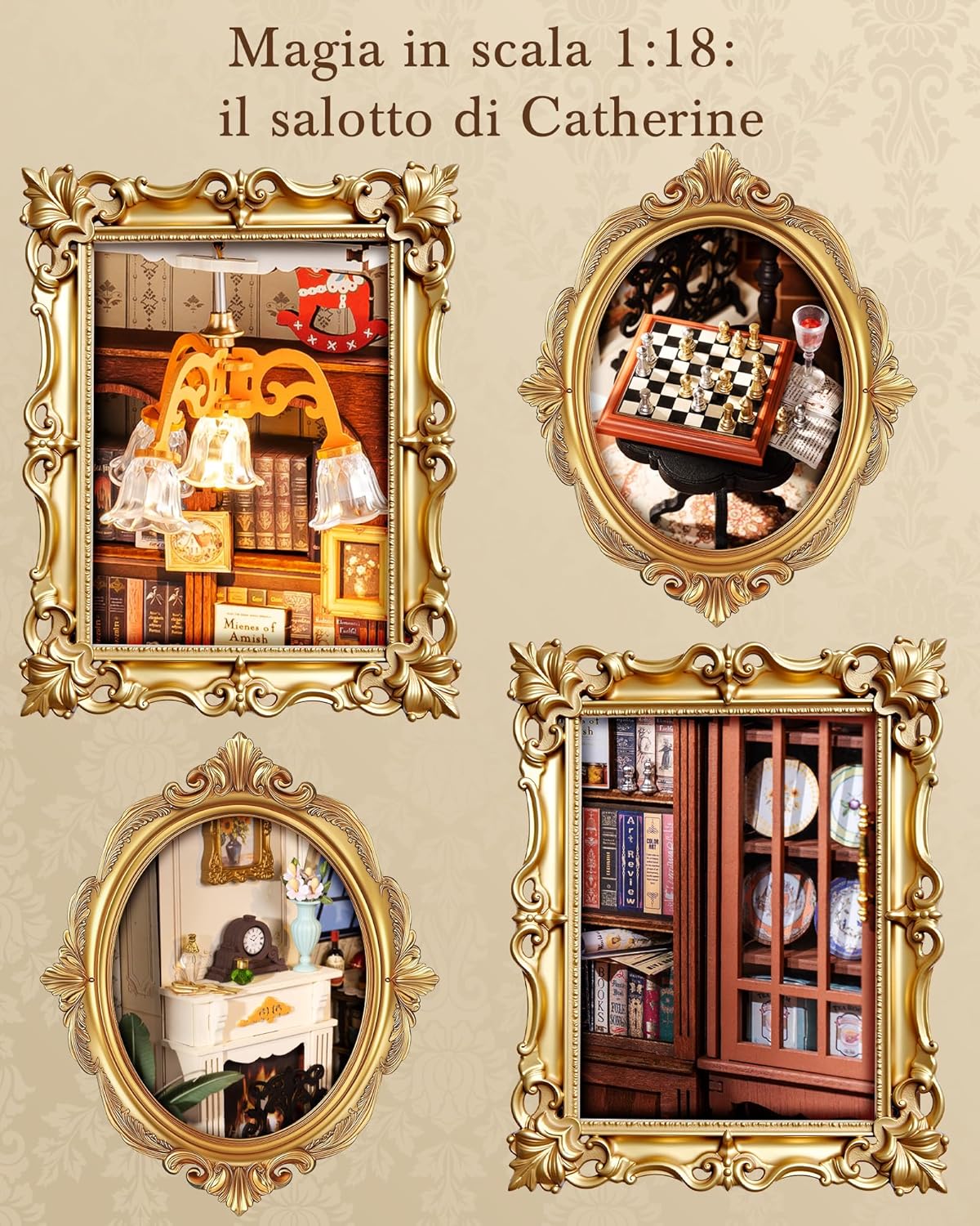 Thumbnail 4 de Rolife Miniature Il salotto di Catherine kit casa 284 pezzi 🧩