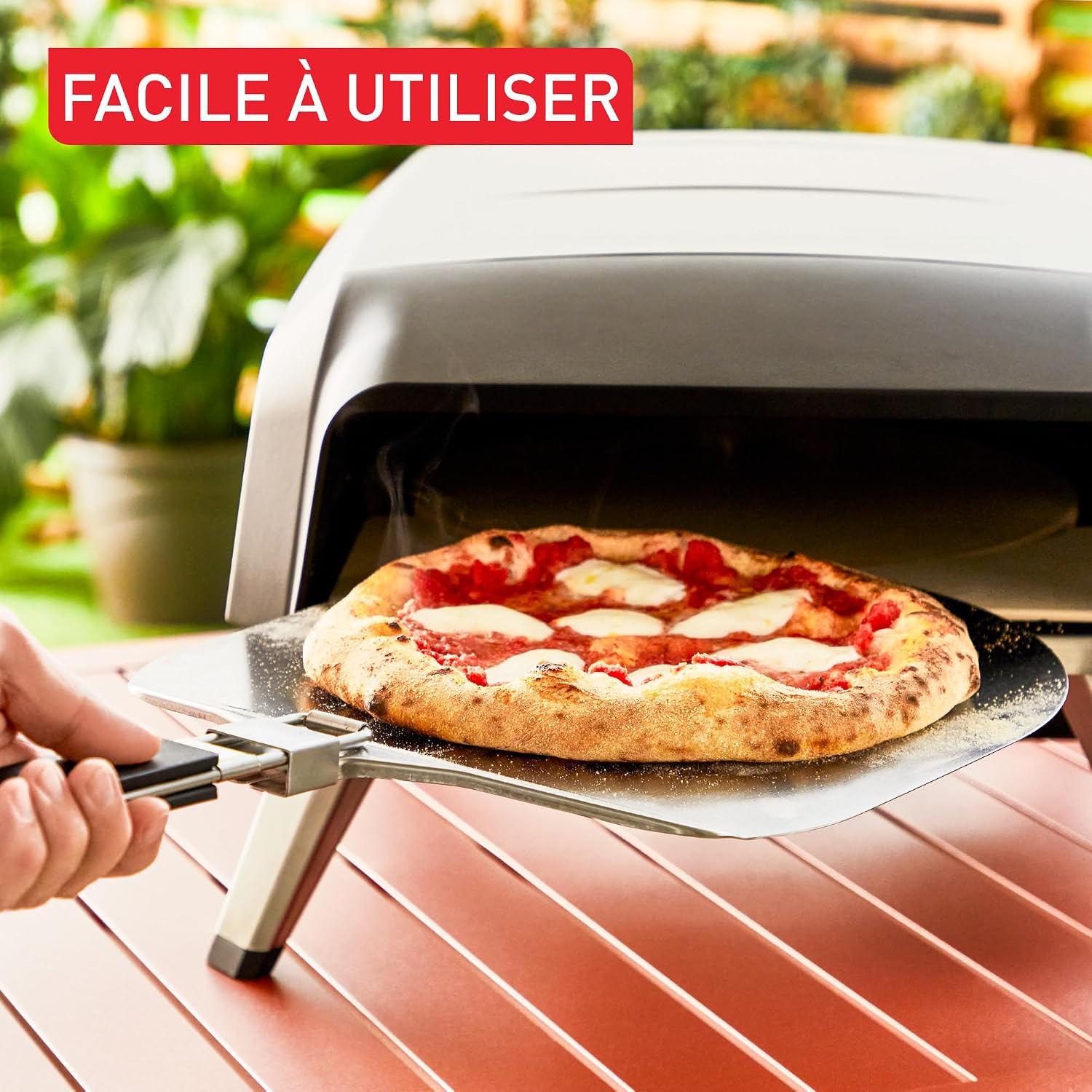 Detalle 2 de Tefal Pizza Pronto JM412010 gas-pizzaoven voor buiten met draaibare steen