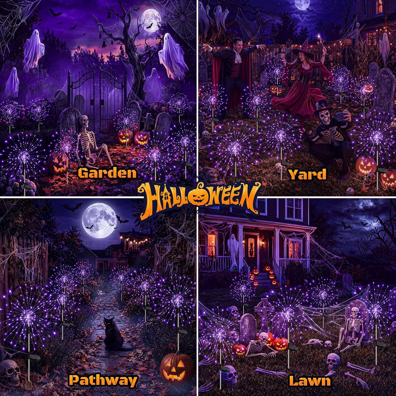 Detalle de btfarm Solar Halloween Lights, 120 LEDs