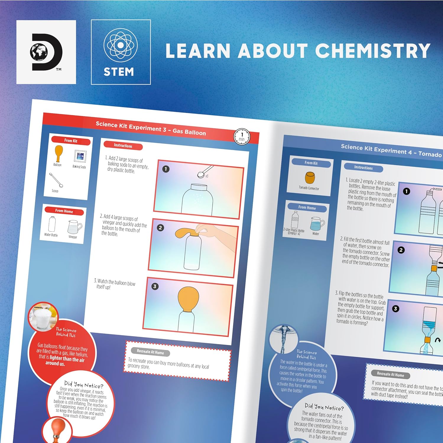 Thumbnail 1 de Discovery Super Reactions Science Kit 66 experiments 🔬