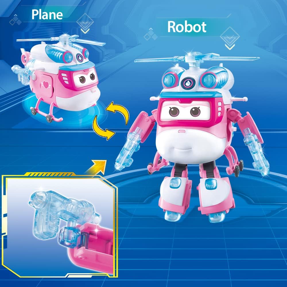 Detalle de Super Wings Dizzy Deluxe Transforming: aereo -> robot in 10 passi, luci e suoni, 6