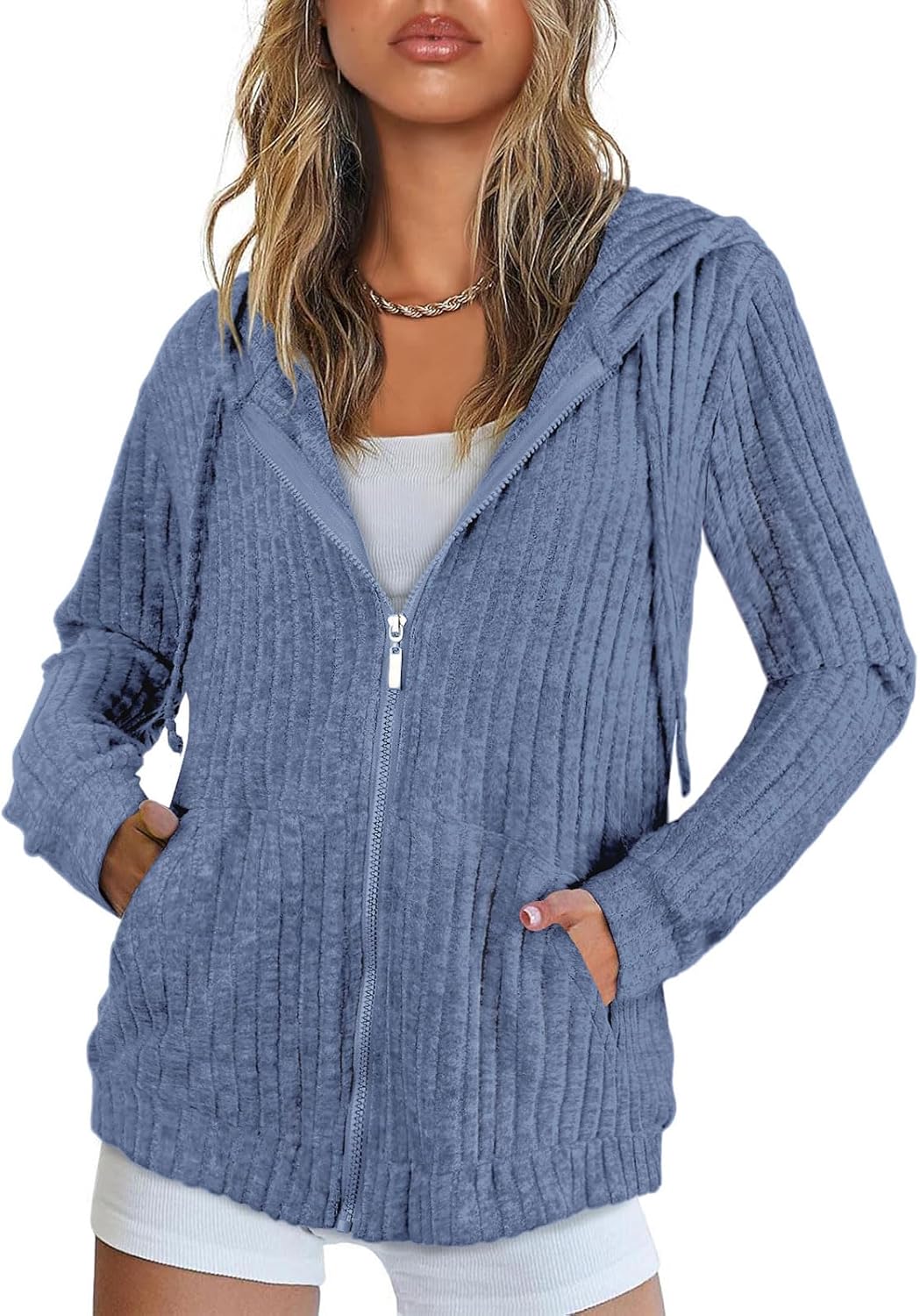 Thumbnail 6 de Flikity Zip Hoodie Damen mit Kapuze – Reißverschluss-Sweatjacke im Basic-Look