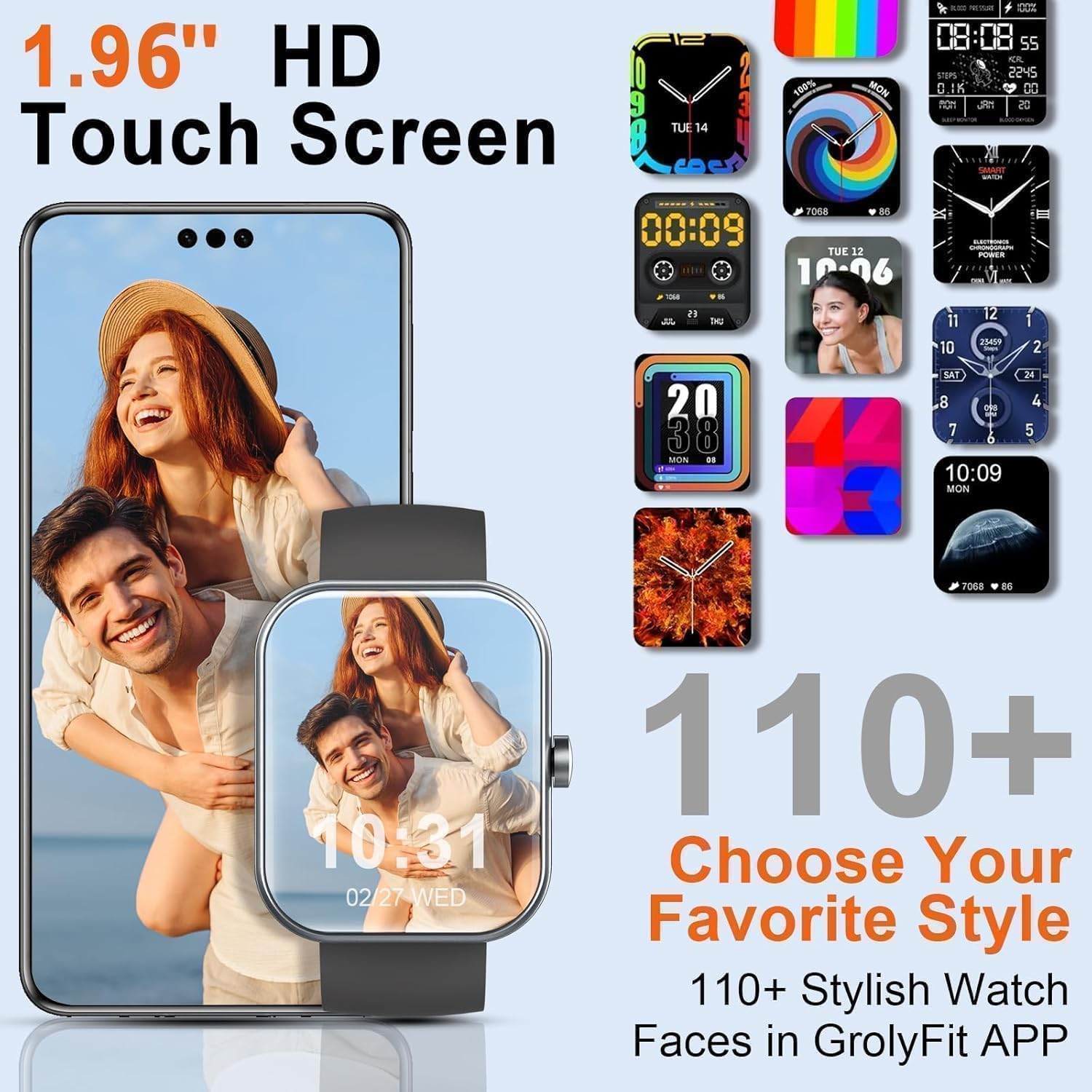 Thumbnail 2 de 2026 Smartwatch Uomo Donna – 100+ modalità fitness, schermo 1,91" HD e IP68